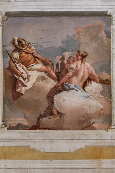 Gästeunterkunft, Raum des Olymp: Mars, Venus und Eros von Giovanni Battista Tiepolo