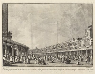 Prozession am Fronleichnamstag auf der Piazza San Marco von Giovanni Battista Brostoloni