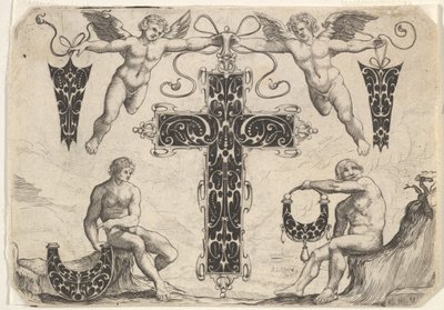 Kreuzförmiger Anhänger und vier andere Motive, 1622 von Giovanni Battista Costantini