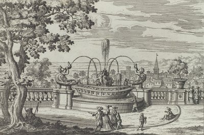 Fontana di Belvedere in Frascati, 1691 oder später von Giovanni Battista Falda