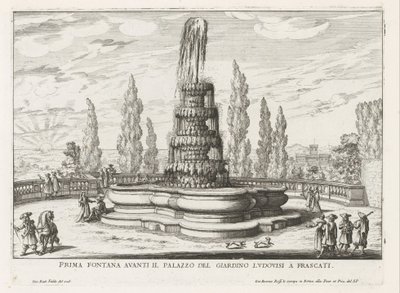 Brunnen in den Gärten der Villa Torlonia in Frascati von Giovanni Battista Falda