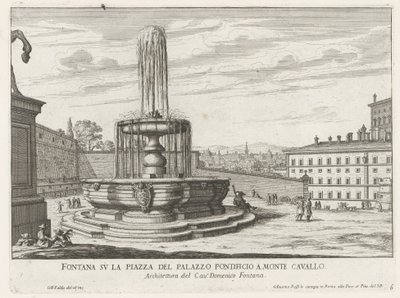Brunnen auf der Piazza del Quirinale in Rom von Giovanni Battista Falda