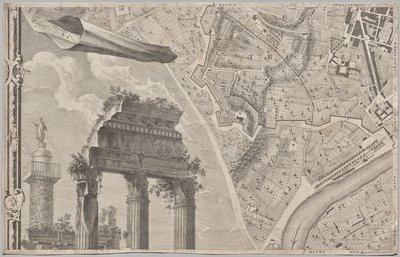 Neue Karte von Rom, herausgegeben von Giambattista Nolli im Jahr 1748, bekannt als La Pianta Grande di Roma von Giovanni Battista Nolli