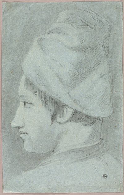 Kopf eines Jungen mit Hut im Profil von Giovanni Battista Piazzetta