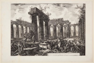 Ein weiterer Blick auf die Überreste des sogenannten College des Anfictions von Giovanni Battista Piranesi
