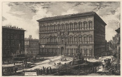Ansicht des Palazzo Farnese (aus: Vedute di Roma) von Giovanni Battista Piranesi