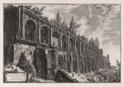 Überreste der Villa des Maecenas in Tivoli ... aus „Vedute di Roma“ von Giovanni Battista Piranesi