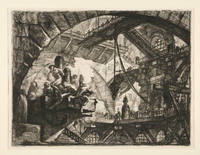 Carceri, X: Gefangene auf einer vorspringenden Plattform von Giovanni Battista Piranesi