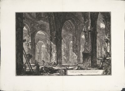 Innenraum eines Badehauses in Castel Gandolfo von Giovanni Battista Piranesi