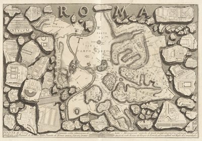 Pianta de Roma disegnata colla situazione di tutti i monumenti antichi von Giovanni Battista Piranesi