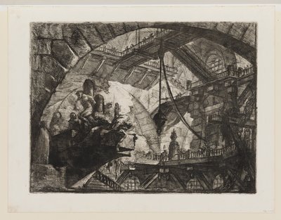 Gefangene auf einer vorspringenden Plattform von Giovanni Battista Piranesi