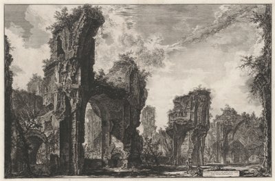 Ruinen des Xystus, das heißt des großen Saals der Antoninischen Thermen von Giovanni Battista Piranesi
