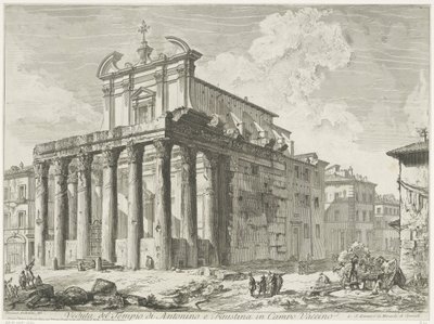 Tempel von Antoninus und Faustina in Rom von Giovanni Battista Piranesi