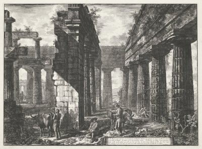 Tempel des Neptun in Paestum von Giovanni Battista Piranesi