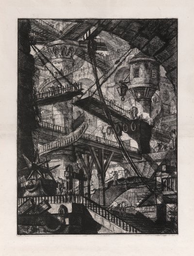 Die Zugbrücke, Platte 7 aus Carceri d von Giovanni Battista Piranesi
