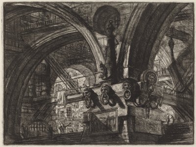 Der Pier mit einer Lampe von Giovanni Battista Piranesi