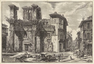 Ansicht der Überreste des Forums von Nerva, aus Vedute di Roma (Ansichten von Rom) von Giovanni Battista Piranesi
