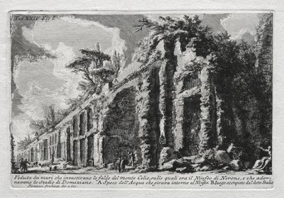 Veduta der Mauern, die die Hänge des Monte Celio bedeckten von Giovanni Battista Piranesi