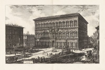 Ansicht des Palazzo Farnese, aus Vedute di Roma (Ansichten von Rom) von Giovanni Battista Piranesi