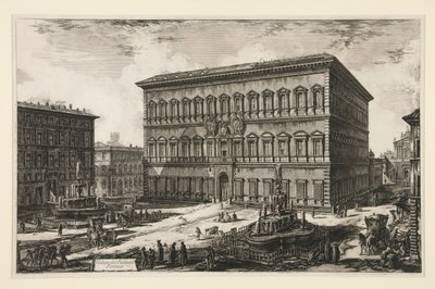 Ansicht des Palazzo Farnese, aus Vedute di Roma von Giovanni Battista Piranesi