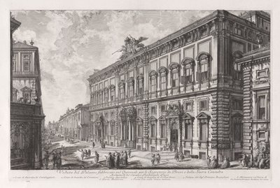 Ansicht des Palazzo auf dem Quirinal für den Sekretär der Briefe und den Heiligen Rat, aus Vedute di Roma von Giovanni Battista Piranesi