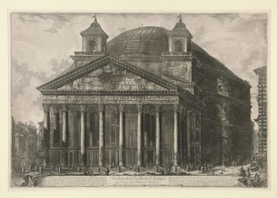 Ansicht des Pantheon von Agrippa, heute S. Maria ad Martyres, aus Vedute di Roma von Giovanni Battista Piranesi