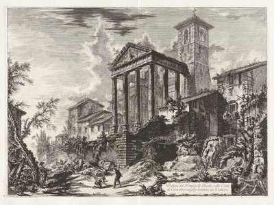 Ansicht des Herkulestempels in der Stadt Cori, zehn Meilen von Velletri entfernt, aus „Ansichten von Rom“ von Giovanni Battista Piranesi