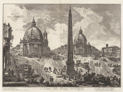 Veduta della Piazza del Popolo, aus Vedute di Roma von Giovanni Battista Piranesi