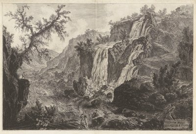 Ansicht der kleinen Wasserfälle in Tivoli, aus Vedute di Roma von Giovanni Battista Piranesi
