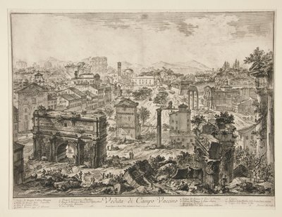 Veduta di Campo Vaccino (Ansicht des Campo Vaccino), aus Vedute di Roma von Giovanni Battista Piranesi
