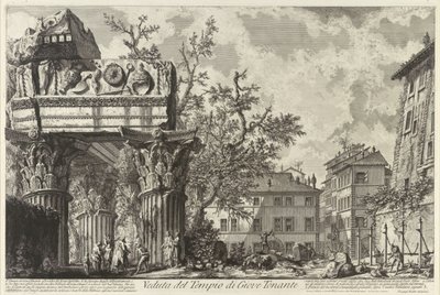 Veduta mit dem Tempel des Jupiters von Giovanni Battista Piranesi