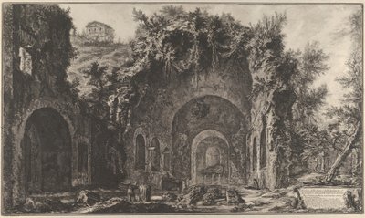 Ansicht der Quelle und der Grotte von Egiria außerhalb der Porta Capena von Giovanni Battista Piranesi