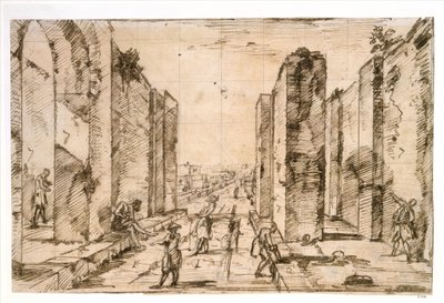 Blick durch das Herculaneum-Tor, Pompeji von Giovanni Battista Piranesi