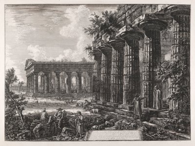 Ansicht einiger Säulen der gegenüberliegenden Fassade der vorherigen Platte von Giovanni Battista Piranesi