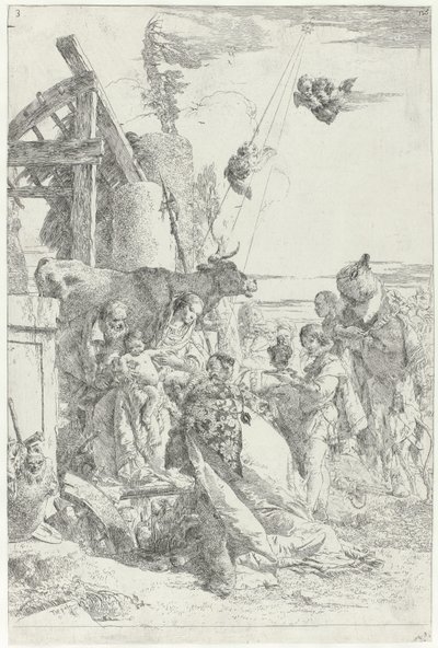 Anbetung des Christuskindes durch die drei Könige von Giovanni Battista Tiepolo