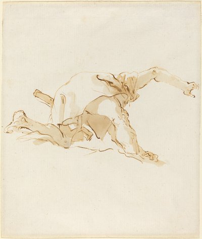 Figur auf einer Wolke von Giovanni Battista Tiepolo