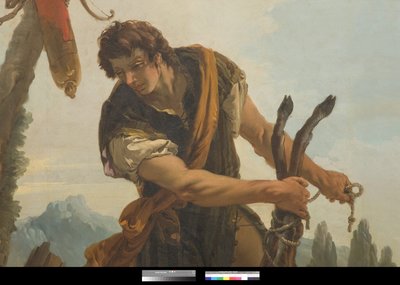 Jäger mit Hirsch, 1718 von Giovanni Battista Tiepolo