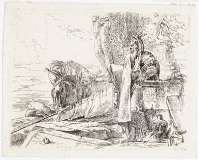 Stehender Philosoph mit einem großen Buch, aus Vari Capricci von Giovanni Battista Tiepolo