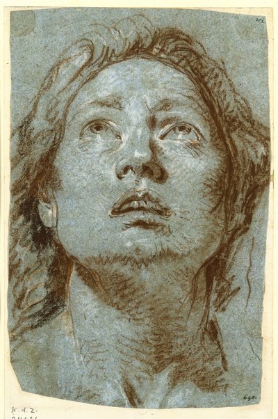 Studie zum Kopf der heiligen Agathe von Giovanni Battista Tiepolo