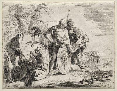 Verschiedene Launen: Der Astrologe und der junge Soldat von Giovanni Battista Tiepolo