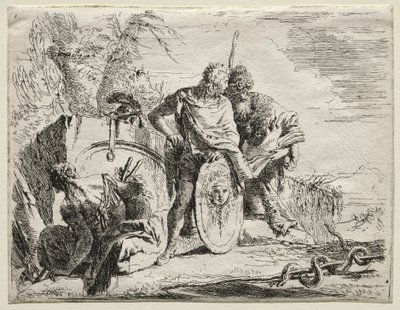 Verschiedene Kaprizen: Der Astrologe und der junge Soldat von Giovanni Battista Tiepolo