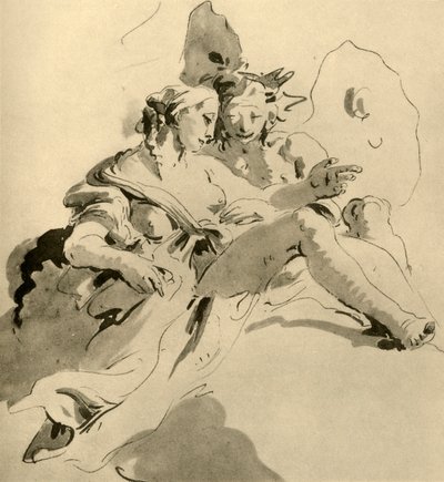 Zephyr und Flora, Mitte 18. Jahrhundert, 1928 von Giovanni Battista Tiepolo