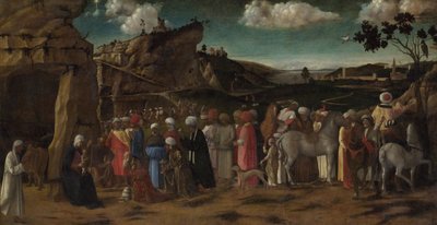 Die Anbetung der Könige, um 1480 von Giovanni Bellini