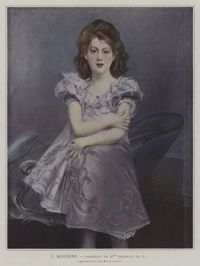 Porträt von Mademoiselle Beatrice de C... von Giovanni Boldini