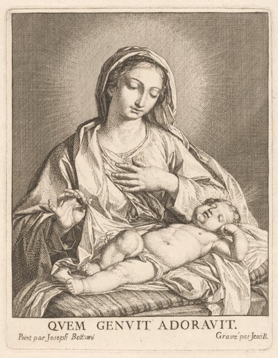 Die Jungfrau und das schlafende Kind von Giovanni Bottani, after Giuseppe Bottani