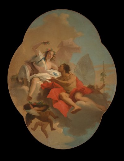 Flora und Zephyr von Giovanni Domenico Tiepolo