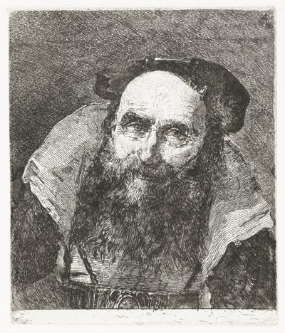 Lachender alter Mann (Verzameling hoofden) von Giovanni Domenico Tiepolo
