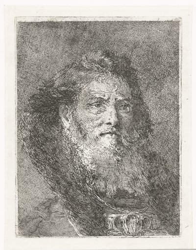 Mann ohne Kopfbedeckung von Giovanni Domenico Tiepolo