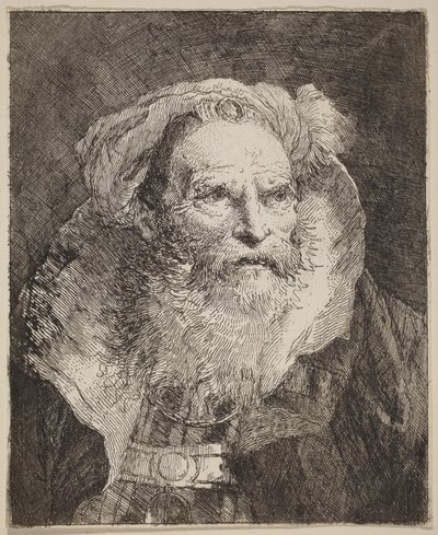 Meditierender alter Mann von Giovanni Domenico Tiepolo