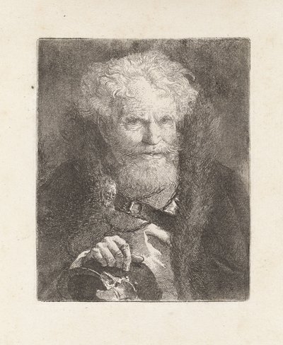 Alter Mann mit Helm, aus der Raccolta di Teste (Sammlung von Köpfen) von Giovanni Domenico Tiepolo